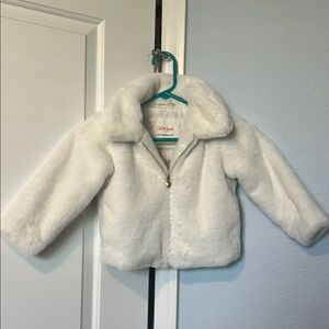 Cat & Jack Kids White Faux Fur Jacket